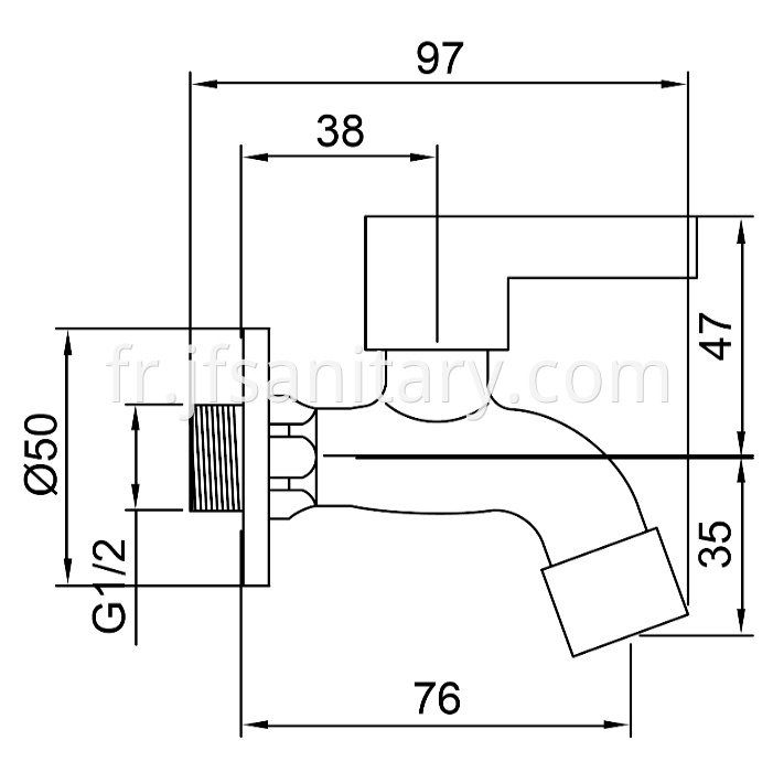 Size Of Washing Machine Bib Tap